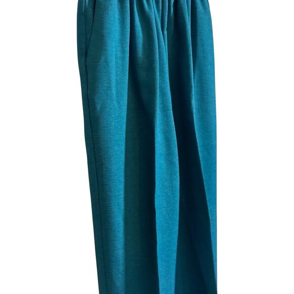 VTG Alfred Dunner Women’s Pants Size 14 Turquoise Elastic Waist Grannycore - Picture 2 of 6